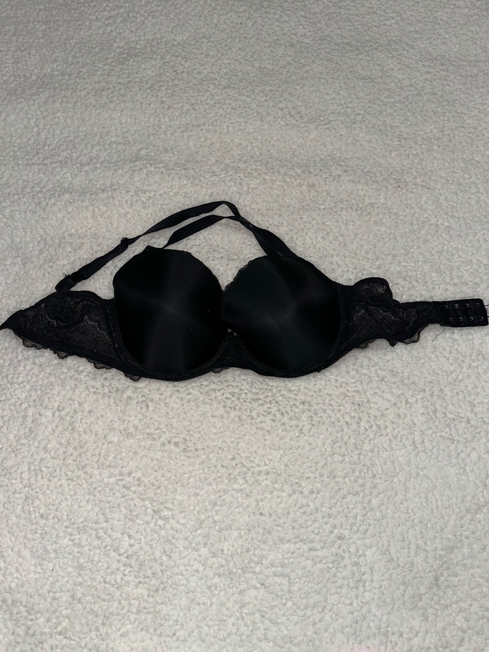 Victoria's Secret Black Lace Demi Bra With Adjustable Straps